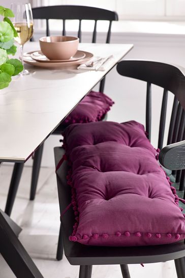 Pom pom bench store cushion