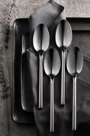 Silver Kensington 4 Piece Dessert Spoon Sets