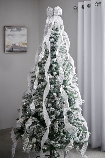 Silver bows for store christmas tree