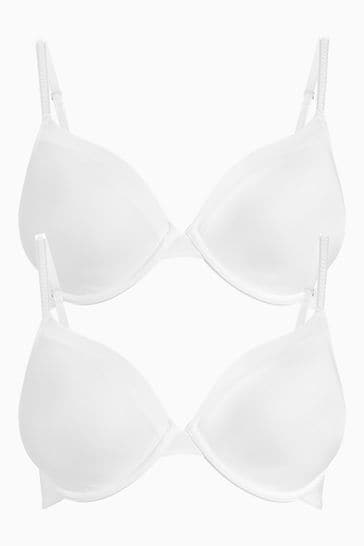 Buy White Light Pad Full Cup Smoothing T-Shirt Bras 2 Pack from