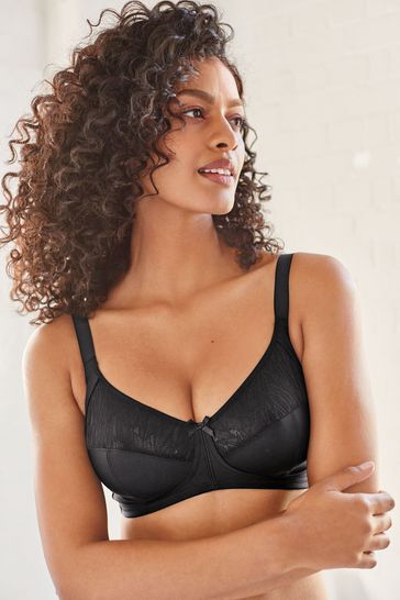 Buy Black Total Support Non Wire Full Cup Bra from Next USA