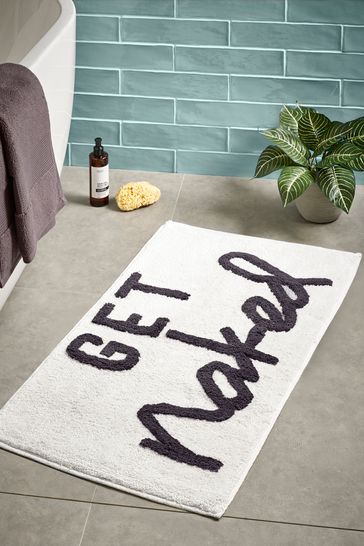 Buy White Get Naked Bath Mat from the Next UK online shop