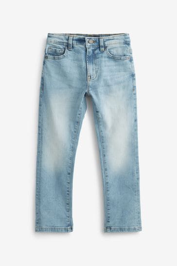 Blue Bleach Regular Fit Cotton Rich Stretch Jeans (3-17yrs)