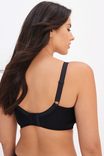 Buy Black Total Support Full Cup Non Wire Cotton Bra from Next Germany