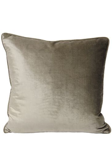 Riva Paoletti Mink Brown Luxe Velvet Polyester Filled Cushion
