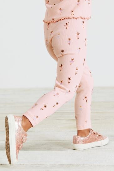 Buy Pale Pink Ballerina Rib Jersey Leggings (3mths-7yrs) from Next