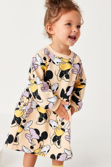 Disney Minnie Mouse Beige Sweat Dress (3mths-7yrs)