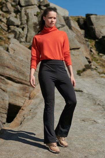Black Wide Leg Next Elements Outdoor Thermal Trousers