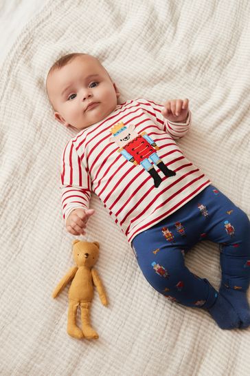 Red 2 Piece Baby TShirt And Leggings Set