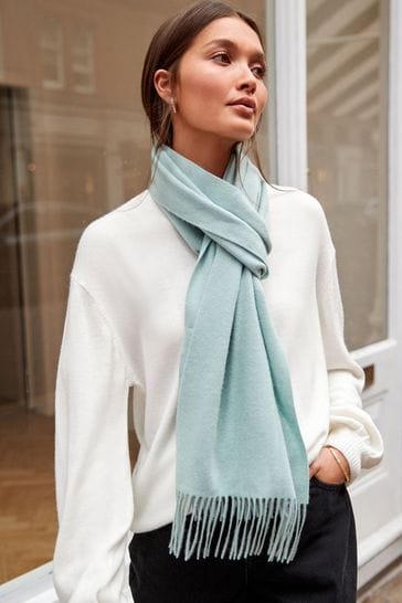 Mint Green Collection Luxe 30% Cashmere Scarf