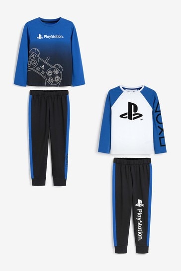 Blue Playstation™ 2 Pack Pyjamas (3-16yrs)
