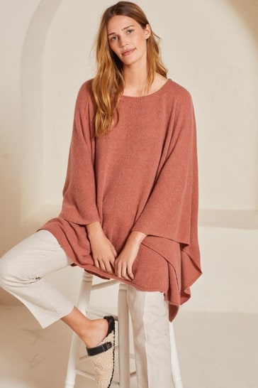 Dark Pink Collection Luxe Cashmere Poncho