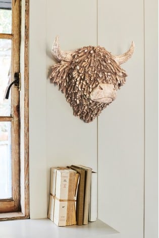 Highland Cow Plaque From The Next Uk - Wall Mounted Highland Cow Head