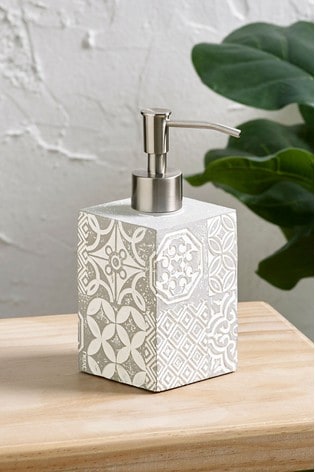 Natural Tile Print Soap Dispenser