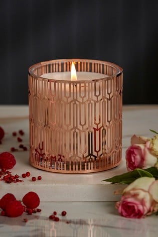 Rose Gold Rose And Orange Blossom Scented Candle