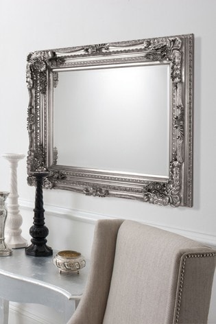 Gallery Direct Silver Carved Louis Mirror