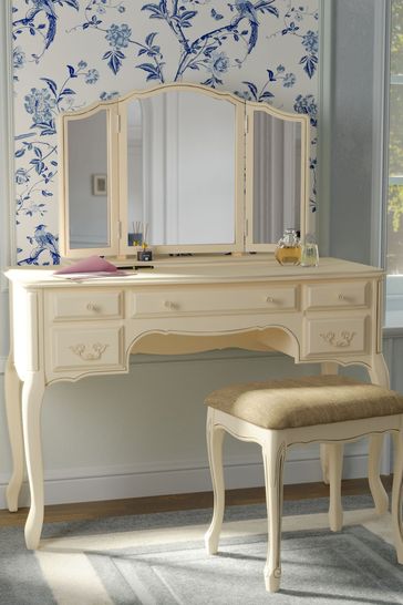 Ivory Provencale 5 Drawer Dressing Table And Stool Set
