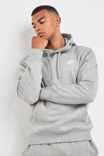 Buy Nike Grey Club Pullover Hoodie from the Next UK online shop