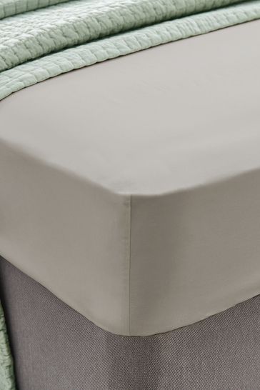 Steel 200 Thread Count Cotton Fitted Sheet