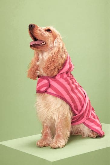 Pink Dog Drying Towel Robe