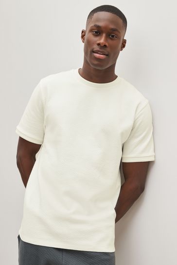Camiseta blanca texturizada