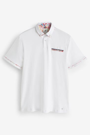 White Smart Collar Polo Shirt