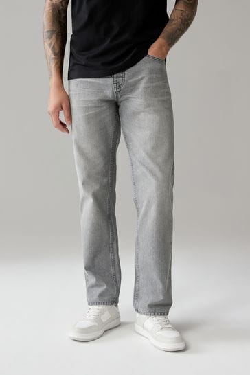 Grey Straight Fit 100% Cotton Authentic Jeans