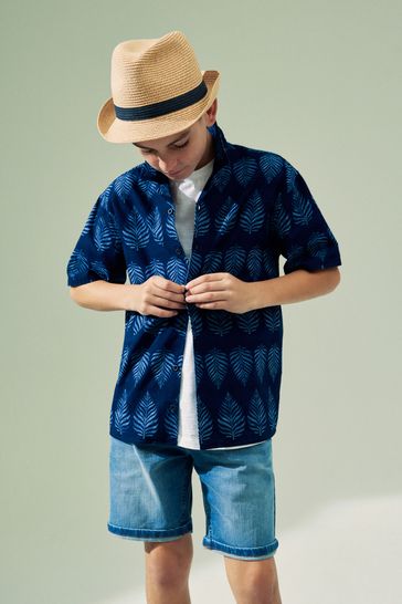 Navy trilby hat hotsell