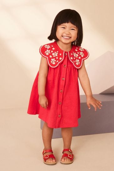 Red cotton hot sale summer dress