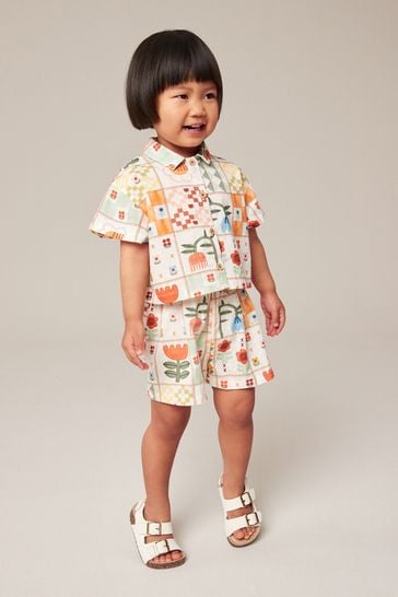 Buy Multi Patchwork Print Shirt and Shorts Set (3mths-7yrs) from Next ...