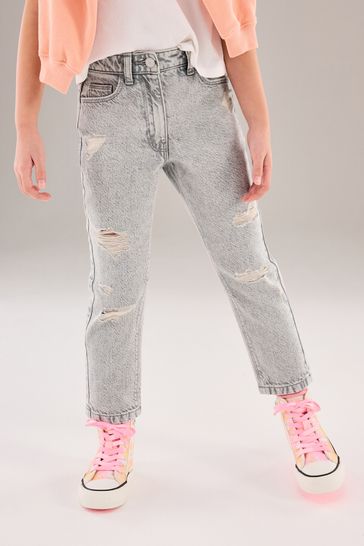 Grey Distressed Mom Jeans (3-16yrs)