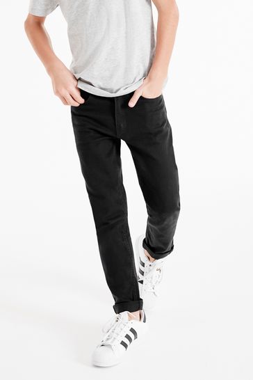 Black Regular Fit Cotton Rich Stretch Jeans (3-17yrs)