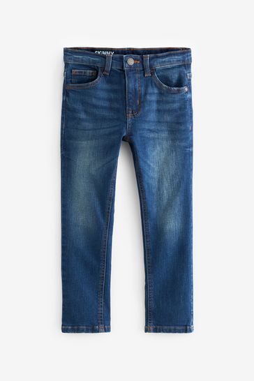 Blue Skinny Fit Cotton Rich Stretch Jeans (3-17yrs)