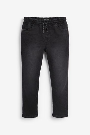 Black Regular Fit Stretch Elasticated Waist Jeans (3-16yrs)