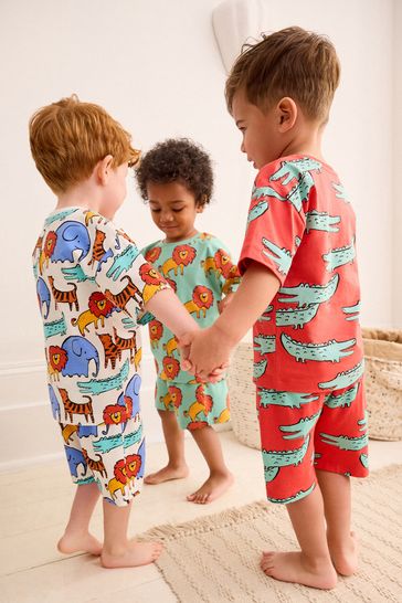Bright Animal Short Sleeve 3 Pack Pyjama Set (9mths-12yrs)
