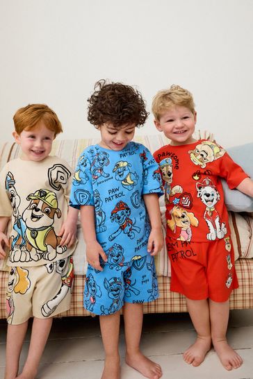 Red/Blue Paw Patrol Short Pyjamas 3 Pack (9mths-8yrs)