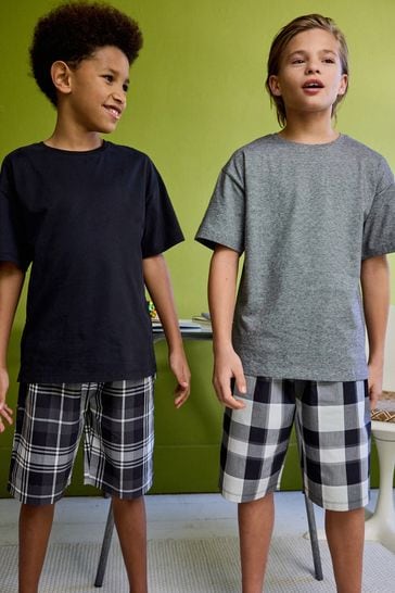Monochrome 2 Pack Check Woven Bottoms (1.5-16yrs)