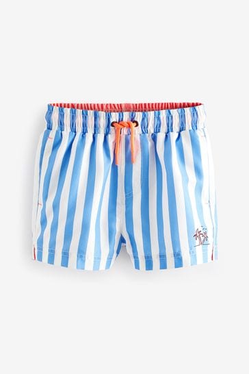 Blue/White Printed Swim Shorts (3mths-7yrs)