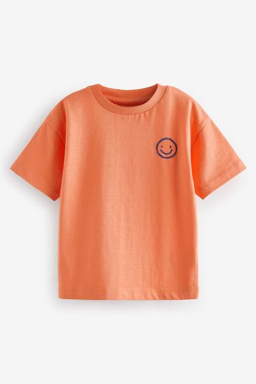 Orange Simple Short Sleeve T-Shirt (3mths-7yrs)