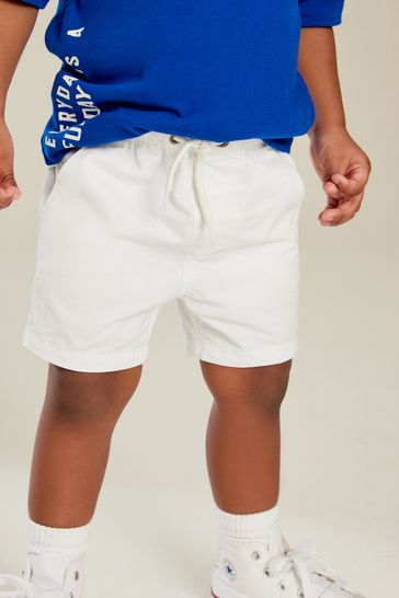 White Pull-On Shorts (3mths-7yrs)