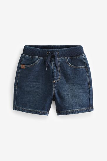 Dark Wash Jersey Denim Pull-On Shorts (3mths-7yrs)