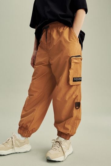 Brown Lined Parachute Cargo Trousers (3-16yrs)