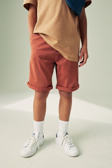 Rust Brown Washed Chinos Shorts (12mths-16yrs)