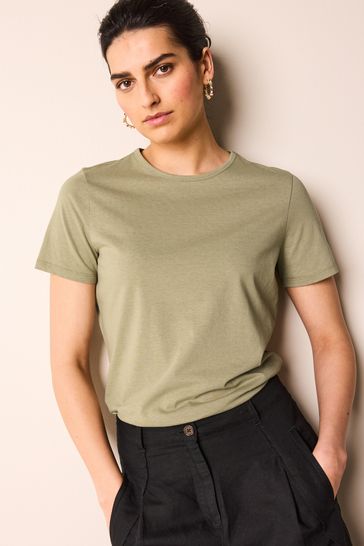Olive Green The Everyday Crew Neck Cotton Rich Short Sleeve T-Shirt