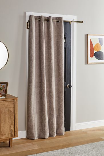 Barra de cortina para puerta en latón envejecido de 28 mm