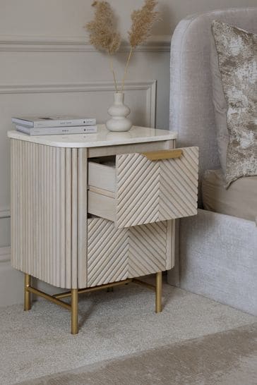 Marble and hot sale gold bedside table