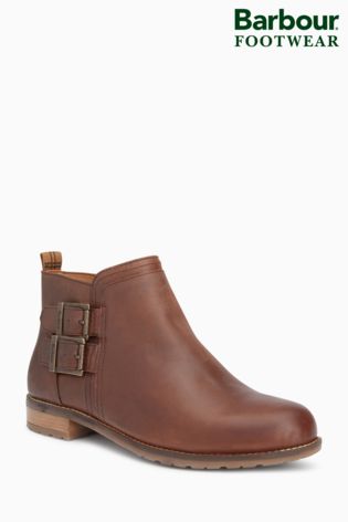 barbour sarah low buckle boots tan