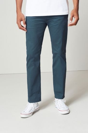 Airforce Blue Slim Stretch Chino Trousers
