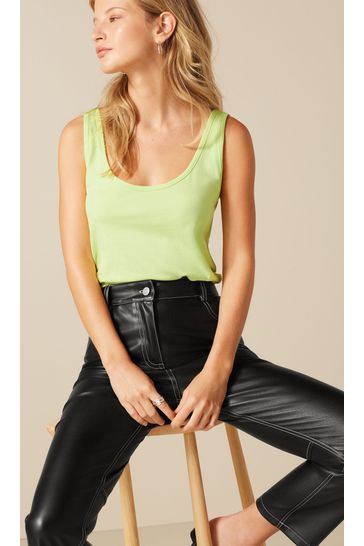 Lime Green Thick Strap Vest