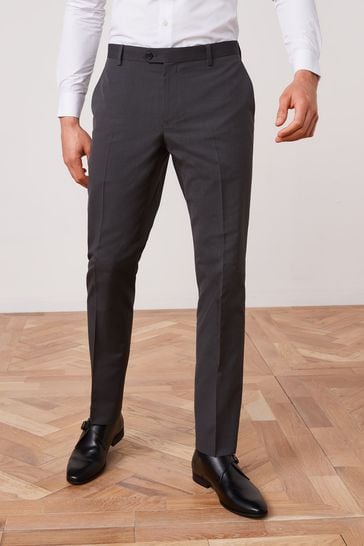 Charcoal Grey Slim Suit: Trousers